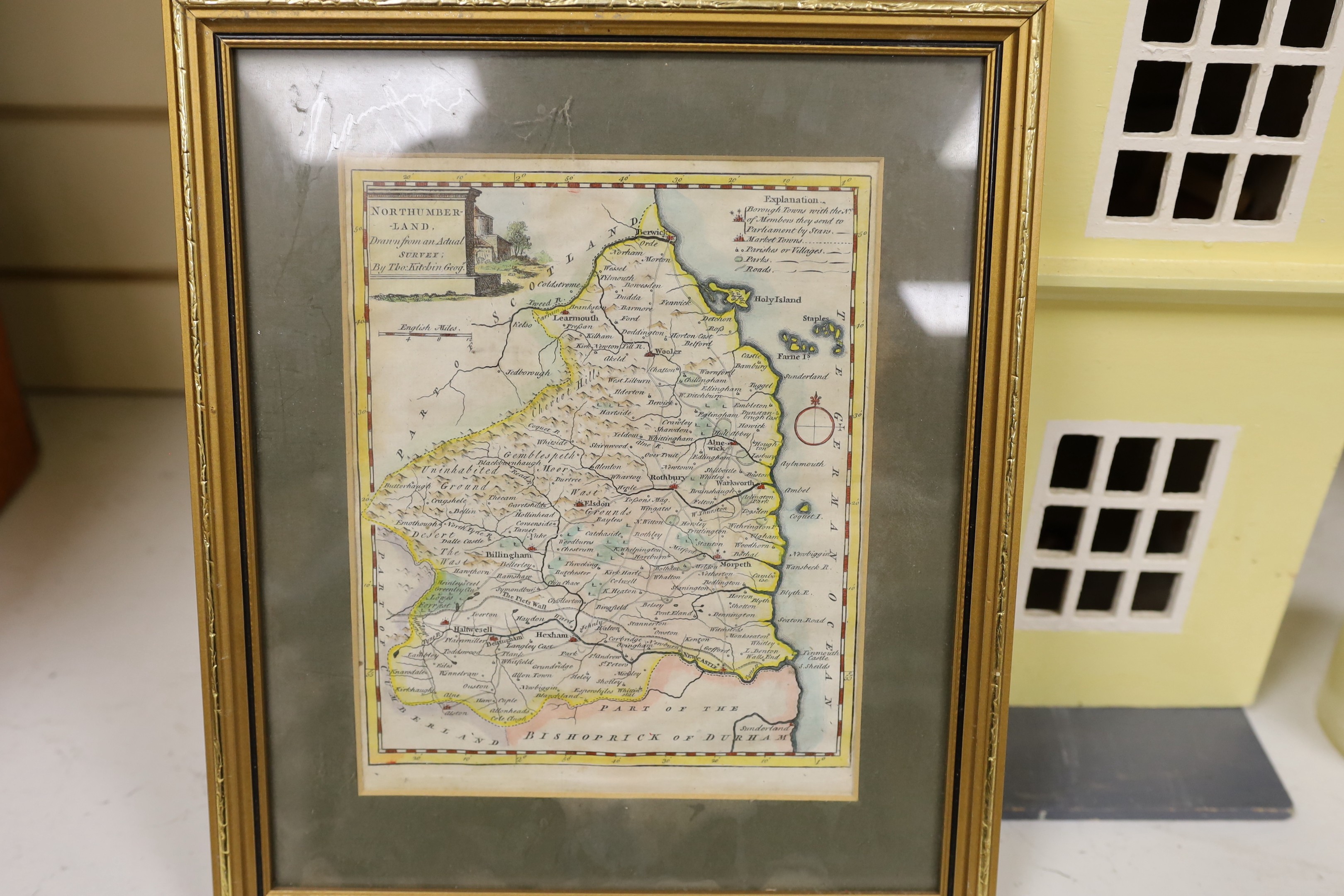 Four assorted 18th century and later maps, all coloured engravings, Irlande, 18 x 14cm, The Smaller Islands in the British Ocean, 19 x 11cm, Northumberland, 21 x 17cm and The Hundreds of Worth, Newchurch, Aloesbridge, St